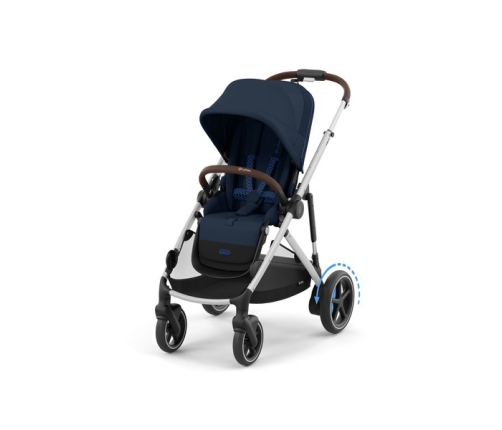 Cybex E-Gazelle S Ocean Blue Pastaigu rati + Guļammaiss Cybex Snogga 2 Ocean Blue