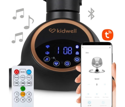 Kidwell Reve Leżaczek Elektryczny 2w1 Black Gold