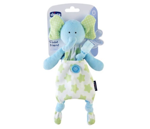 Chicco Przytulanka Do Smoczka Słoń Niebieski 0m+