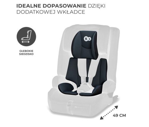 Kinderkraft Safety Fix 2 I-Size Black Bērnu autosēdeklis 9-36 kg