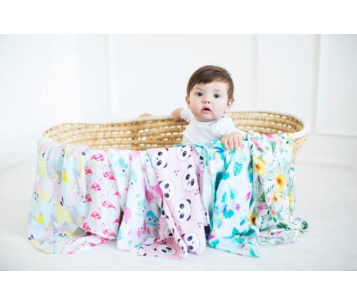 Bocioland Pieluszka Bambusowa 110x110cm BL212 Gruszki