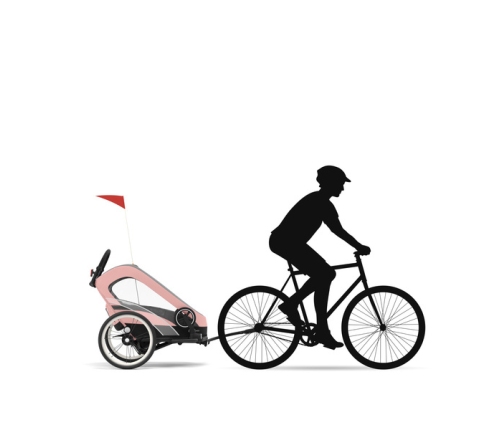 Cybex Zeno Bike Light Pink Спортивная коляска для бега Лыж - Велосипедный прицеп 4in1