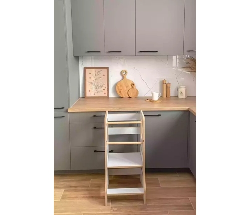 Baby Wood Slim M Kitchen Helper Szary