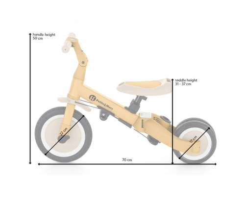 Balansa ritenis  Petite&Mars Turbo 5in1 Misty Green