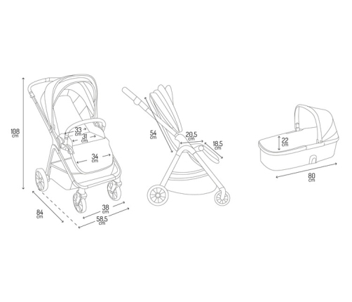 Momi Giselle Beige Детская коляска 2в1