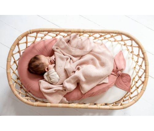 Poofi Kocyk Bawełniany Paris Brzoskwiniowy 80x100