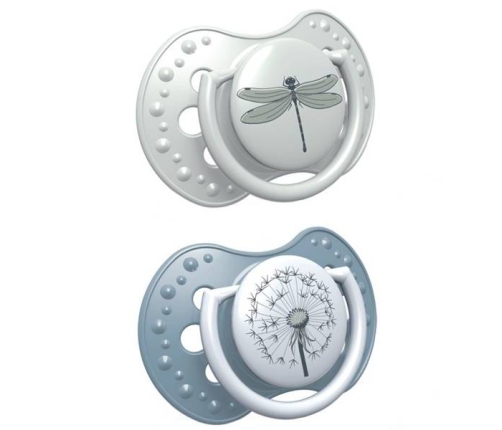 Lovi Dynamiczny Smoczek Uspokajający Silikonowy 0-3m 2szt. 22/869 Botanic Boy