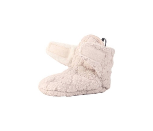 Lodger Fleece Polarowe Buciki Kapcie z Antypoślizgową Podeszwą 6-12 msc Jasnobeżowe Birch