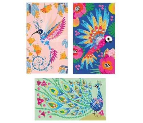 Janod Zestaw Artystyczny Czarodziejskie Cyrkonie Piękne ptaki 7+