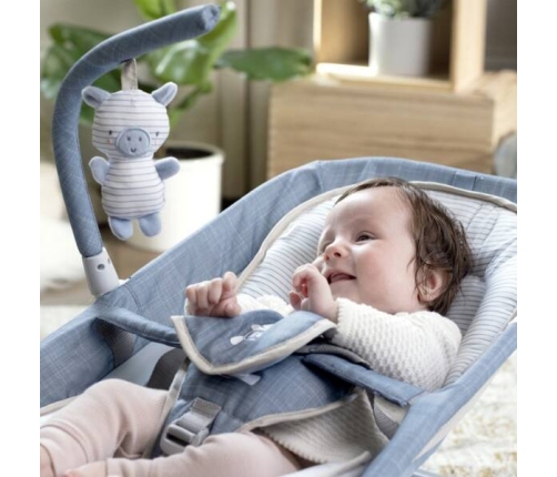 Ingenuity Happy Belly Rock-to-Bounce Parker Blue Шезлонг