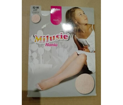 Milusie Rajstopy Kabaretki Białe Rozmiar 92-98