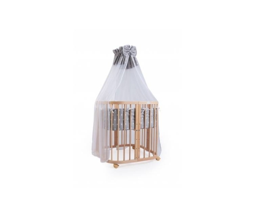 Waldin Wyposażenie do Łóżeczka 7w1 Szare / Białe Gwiazdki