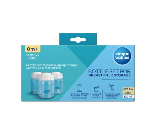 Canpol Babies Zestaw Butelek do Przechowywania Pokarmu 3x120 ml 35/235