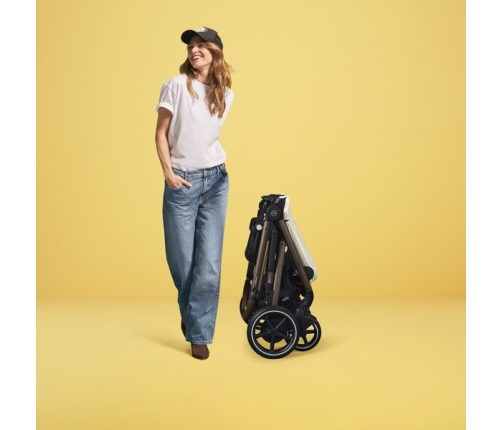 Cybex E-Gazelle S Ocean Blue Pastaigu rati + Guļammaiss Cybex Snogga 2 Ocean Blue