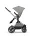 Cybex Eos Lux Wózek Głęboko-Spacerowy Rama Silver Stone Grey+ Aton B2 i-Size Fotelik 0-13kg + Baza One Volcano Black