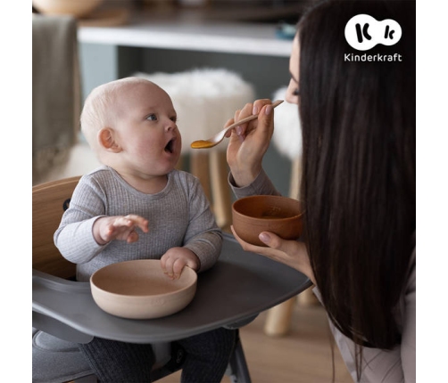 Kinderkraft Livy Krzesełko do Karmienia Brązowy Oak