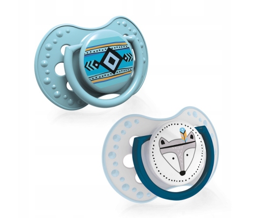 Lovi Dynamiczny Smoczek Uspokajający 6-18m Silikonowy 2szt. 22/857 Indian Summer Boy