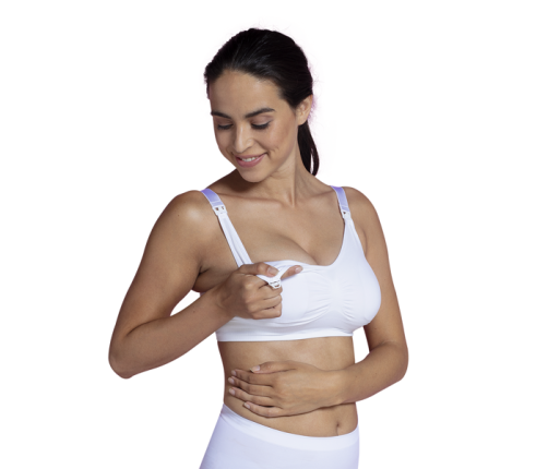 Carriwell 3300 Bezszwowy Biustonosz Do Karmienia Z Wkładką Formującą Biały S