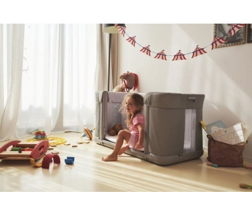 Chicco Next2Me Forever Łóżeczko Dostawne 3w1 do 22kg Moon Grey + Prześcieradło 2szt Pink Pois