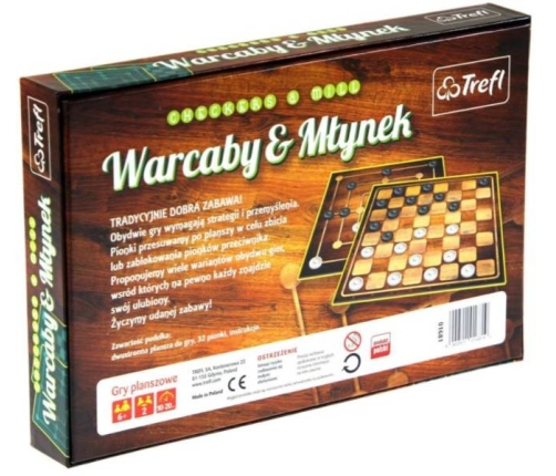 Trefl Gra Warcaby Młynek De Luxe 01681