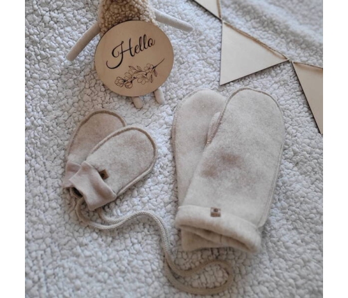 Zaffiro Rękawiczki Dziecięce Wełna Premium 0/12m Grey