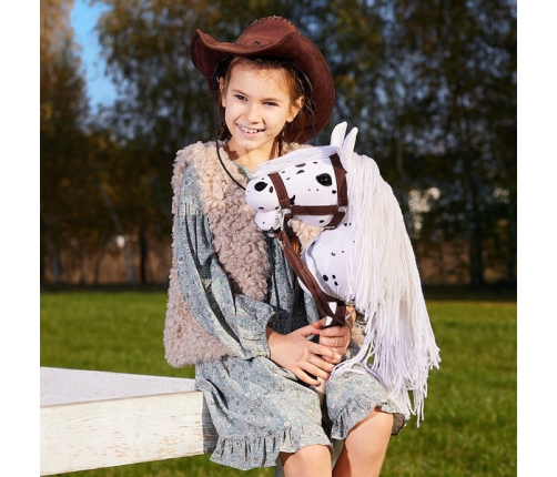 Hoppihorse Koń na Kiju Hobby Horse A4 Biały 64cm