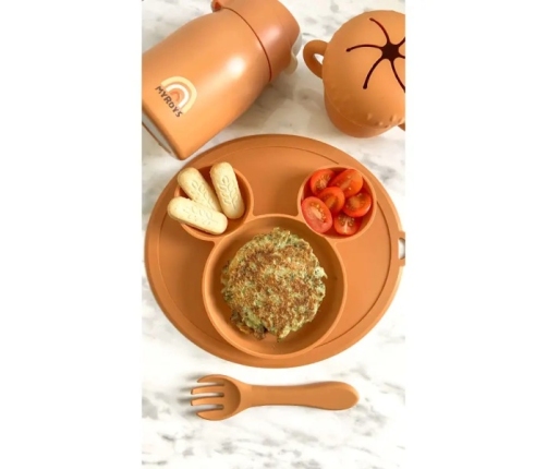 MYROYS Talerzyk z Przyssawką Brązowy