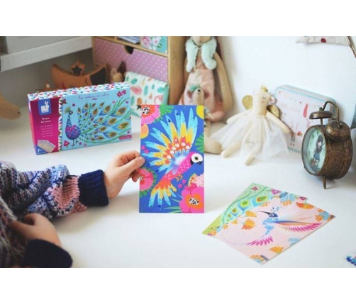 Janod Zestaw Artystyczny Czarodziejskie Cyrkonie Piękne ptaki 7+