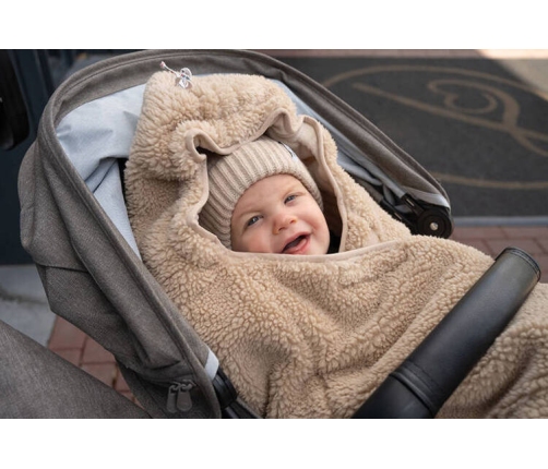 Lodger Polarowy Wielofunkcyjny Otulacz z Polaru Beżowy Teddy Beige