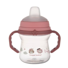 Canpol Babies FirstCup Kubek z Silikonowym Ustnikiem 150ml Bonjour Paris Różowy 56/612_pin Canpol Babies FirstCup Kubek z Silikonowym Ustnikiem 150ml Bonjour Paris Różowy 56/612_pin