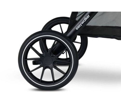 Easywalker Jackey XL Samoskładający się Wózek Spacerowy z Kołami XL Shadow Black