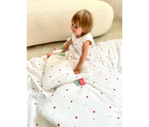 Piapimo Kołderka Dwustronna Bawełnina z Wypełnieniem 100x130cm kolekcja Coccinella Biedronki