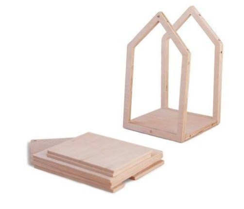 Babai Drewniana Zabawka Domek Dla Lalek z Magnes Rozmiar L Naturalny
