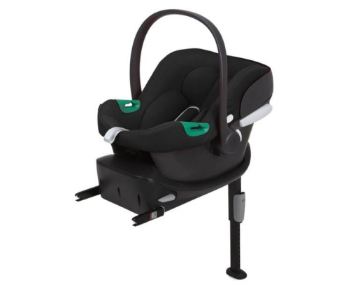 Cybex Aton B2 i-Size Fotelik Samochodowy 0-13kg Volcano Black + Tapicerka Letnia + Baza One + Cybex SensorSafe + Śpiworek Black Satin