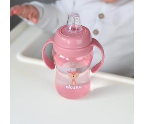 Akuku Bidon Niekapek z Miękkim Ustnikiem Jelonek