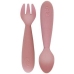 EZPZ Komplet Silikonowych Sztućców Mini Utensils Pastelowy Róż