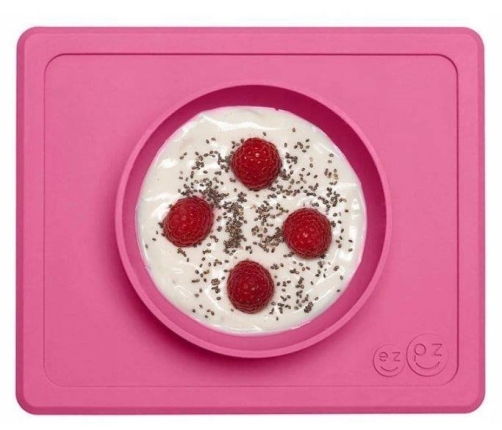 EZPZ Silikonowa Miseczka z Podkładką 2w1 Mini Bowl Różowa
