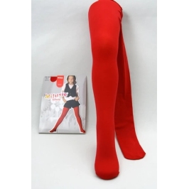 Milusie Rajstopy Gładkie Czerwone Rozmiar 92-98