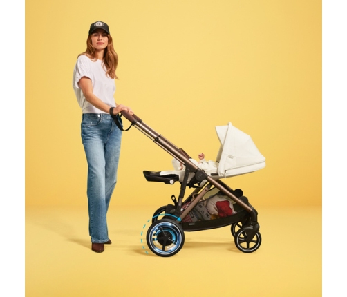 Cybex E-Gazelle S Ocean Blue Pastaigu rati + Guļammaiss Cybex Snogga 2 Ocean Blue