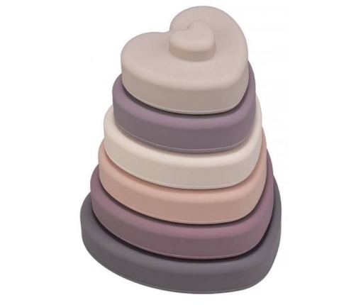 Baby in World Wieża Silikonowa Serca Powder Rose