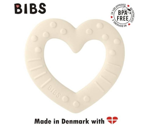Bibs Baby Bitie Heart Gryzak Dla Niemowlaka Ivory