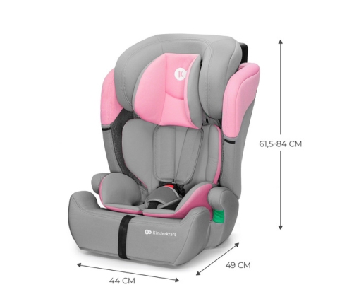 Kinderkraft Comfort Up I-Size Fotelik Samochodowy 9-36 kg Różowy