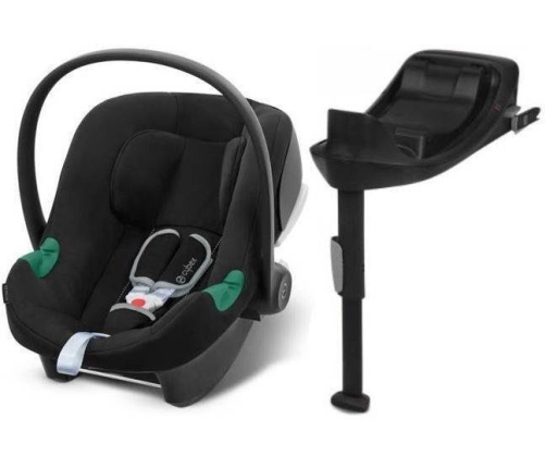 Cybex Aton B2 i-Size Fotelik Samochodowy 0-13kg + Baza One Volcano Black + Tapicerka Letnia White