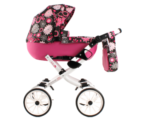 Adbor Viki Wózek dla Lalek Kwiatki Vi-01