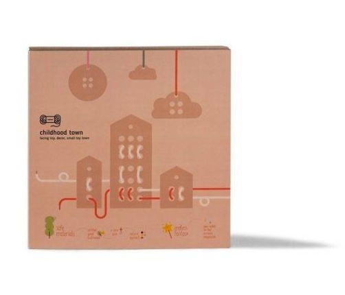 Babai Drewniana Zabawka Sznurowanka Zestaw Naturalny