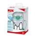 Nuk Butelka PP 150 ml z Uchwytami i Ustnikiem Silikonowym Monochromatyczna Niekapek Zielona