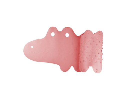 Bocioland Mata Antypoślizgowa do Kąpieli Krokodyl Różowa