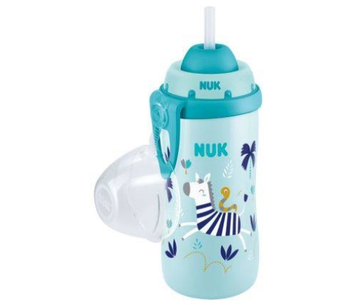 Nuk Kubek Flexi Cup z Silikonową Słomką Kameleon 12m+ Niebieska 300 ml