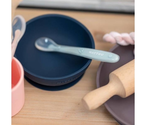 Nattou Zestaw Naczyń Silikonowych, bez BPA 2 szt  Granatowy