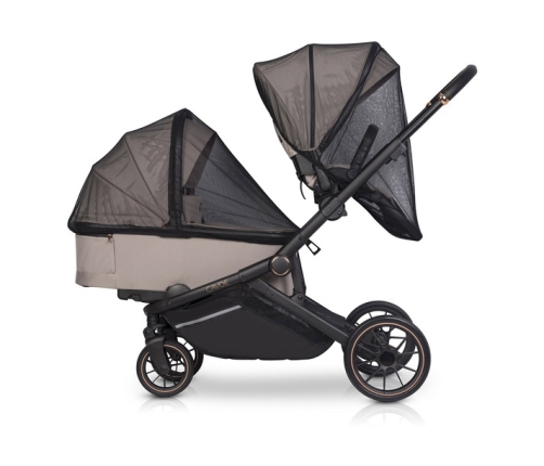 Cavoe Avec 2024 Wózek Głęboko-Spacerowy Bliźniaczy 2w1 Taupe